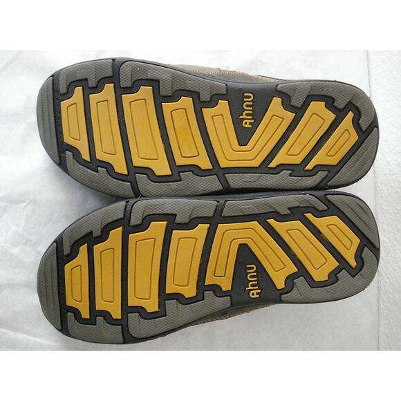 AHNU YOUTH SZ US 3M EUR 34 GREEN & BROWN NUBUCK LEATHER OXFORD WALKING SHOE - Picture 8 of 8